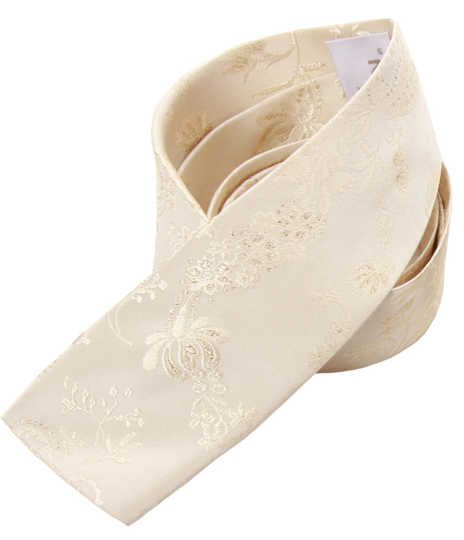 Bräutigamaccessoires Krawatte, ivory Jacquard-Stoff