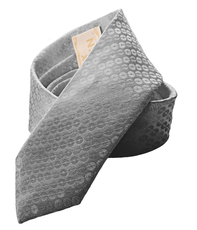 Bräutigamaccessoires Krawatte in silbernem Jacquard-Stoff