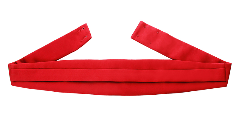 Bräutigamaccessoires Kummerbund in rotem Satin-Stoff